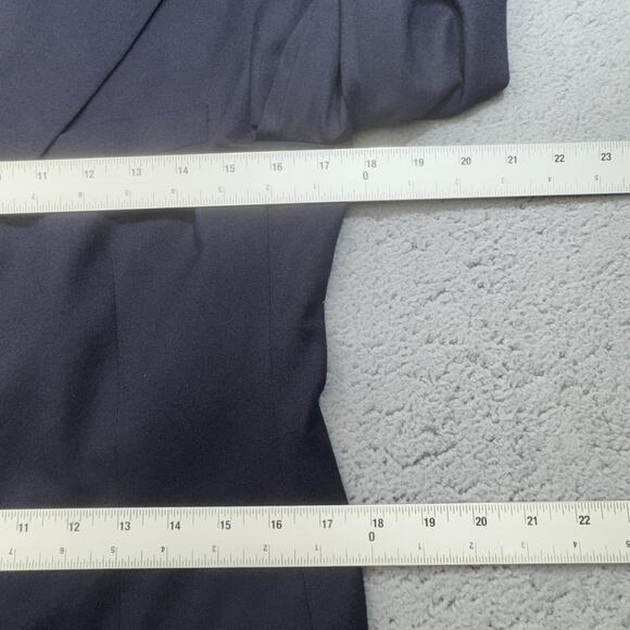 VINTAGE Polo Ralph Lauren Blazer Womens 10 Blue Wool Jacket 80s Workcore USA - Picture 9 of 16